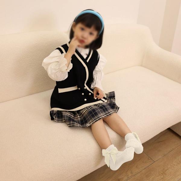 Mesh andas strumpor, baby flickor ankelstrumpor rosett M KLB