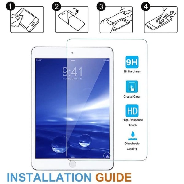Pakke med 2 Tempering Screen Protector til iPad Pro 10,5-tommer, kompatibel med