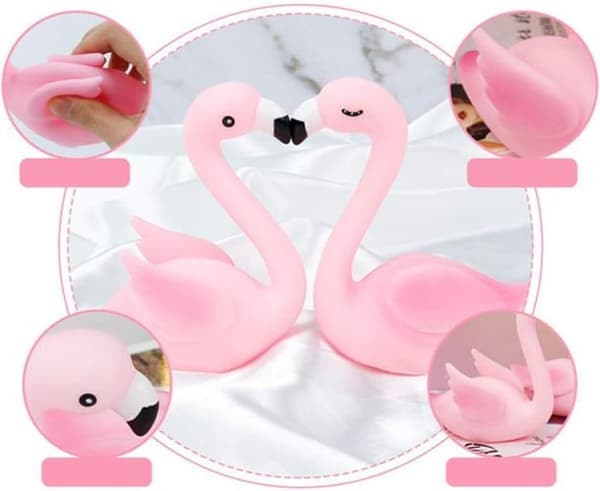 Pakke med Mini Flamingo Statuer til Påske Cupcakes