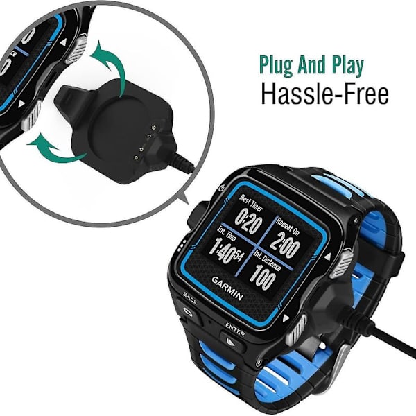 Laderstasjon kompatibel med Garmin Forerunner 920xt, USB