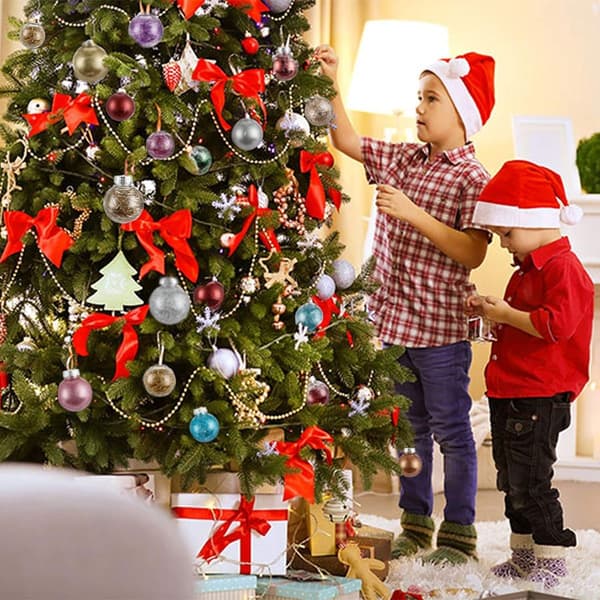 30 stk. Uknuselige julekugler blå KLB