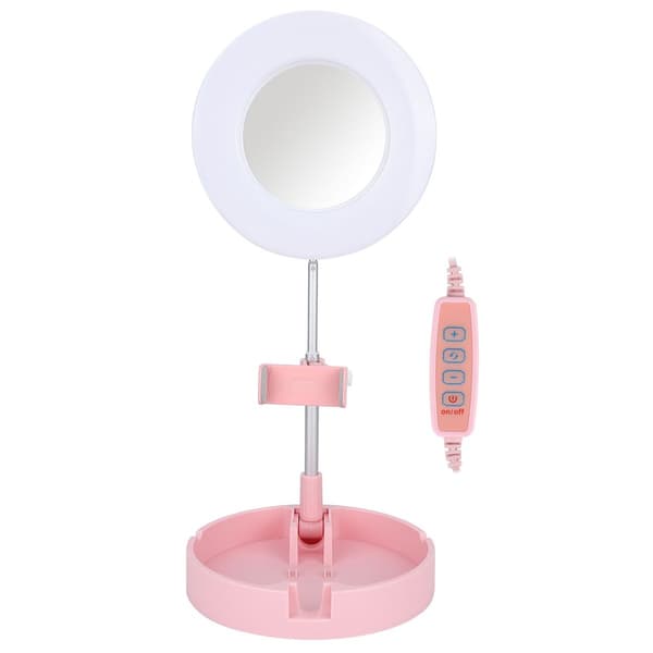 LED cirkellys med spejl, 6,3 tommer rund udfyld KLB