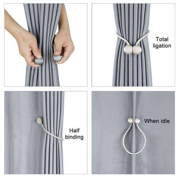 Magnetiske gardinbindere Gardinklips Reb Beige KLB