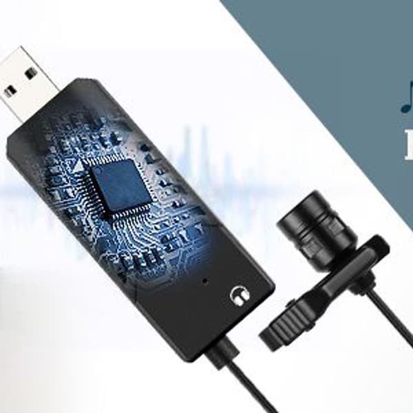 USB Lavalier Lapel Mikrofon, Clip-on Kardioid Kondensator Computer Mikrofon Plug and P KLB