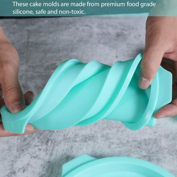 Rund silikone kageform bageform 6 tommer non-stick bageform silikoneform til kager brød tærte 4 stykker-