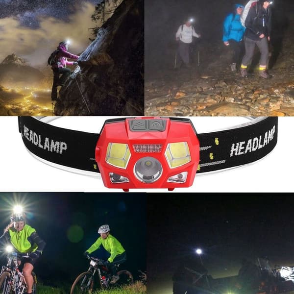 USB-oppladbar mini LED-hodelykt, bølgeinduksjonshodelykt KLB