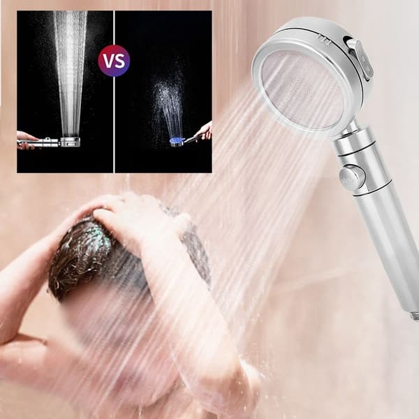 Galvanisert ABS dusjhode med tre sprayhastigheter KLB