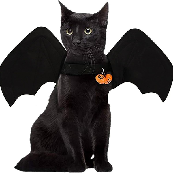 Halloween Katte- og Hunde Kostumesæt, Kæledyrs Flagermus Kostume, Vinger KLB