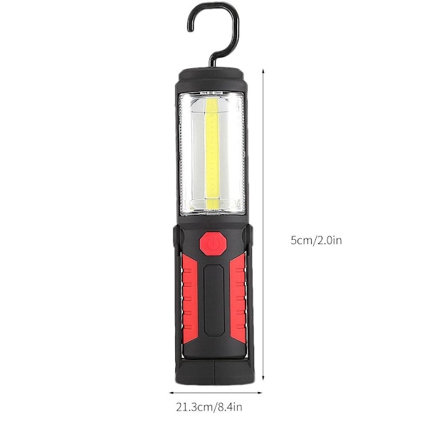 USB-laddningsbar LED-arbetslampa för utomhusbruk, roterande ljus med KLB
