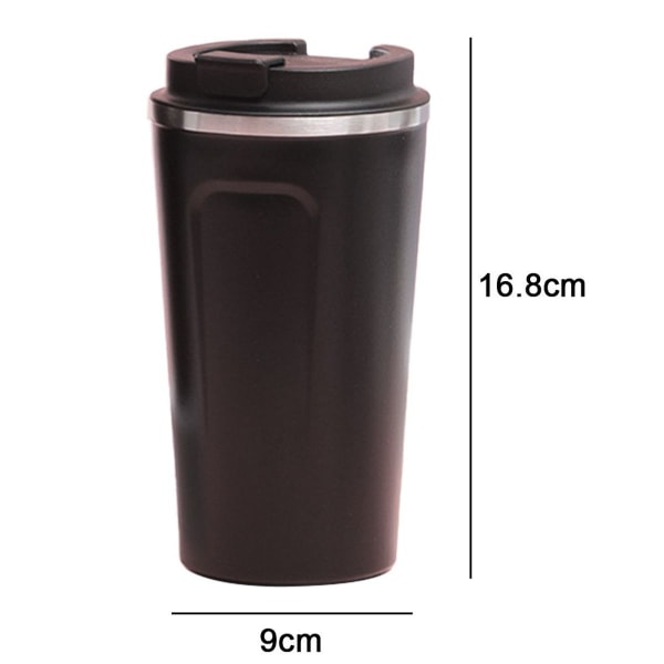 Insulated Coffee Mug Vacuum Stainless Steel Black Style 2 KLB