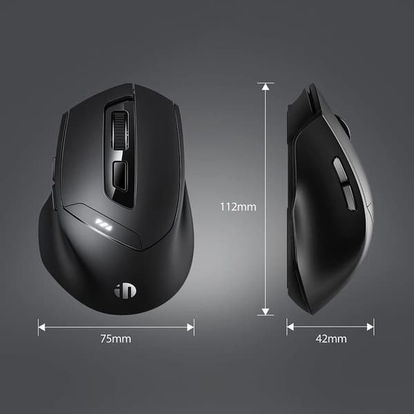 inphic trådløs mus, Bluetooth mus lydløs genopladelig (Tri-Mode: BT