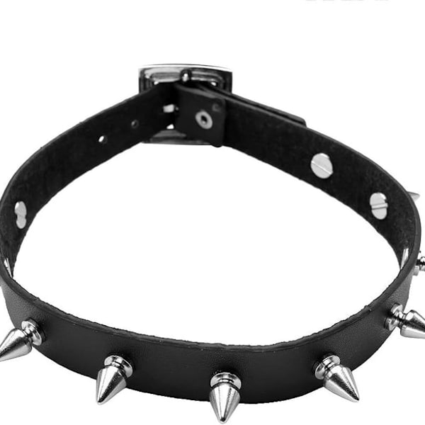Smycken, gotisk punk läderhalsband spik nitar halsband halsband äkta KLB