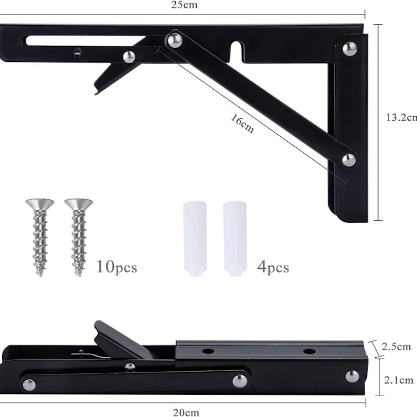 Folding square wall shelf KLB