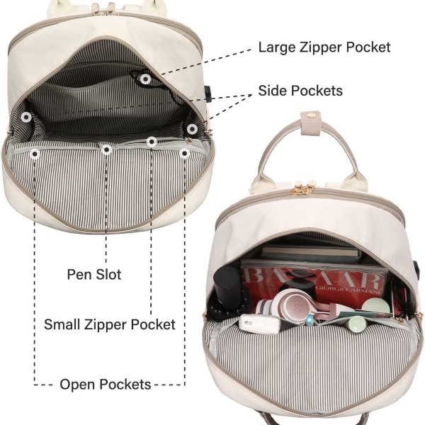 15,6 tums bärbar ryggsäck med USB laddningsport Vattentät researbete