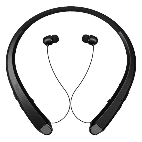 Bluetooth-hörlurar, trådlöst nackbandshörlurar med svart