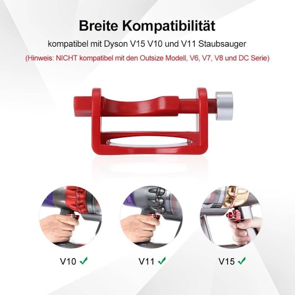 Håndtakholder Fikser knappen når du støvsuger med Dyson V15 V11 V10 håndholdt støvsuger