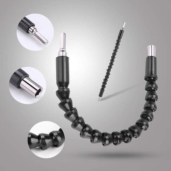 Fleksibel forlengelse for drill med magnetisk spiss