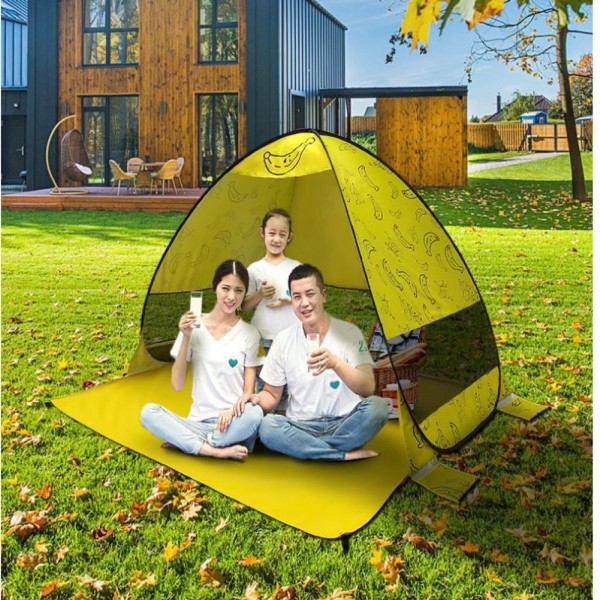 Strandtelt for 2-3 personer, campingtelt, leketelt, UV50+ solskjerming KLB