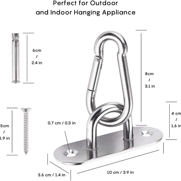 Heavy Duty Swing Hanger Spring Hook, Hængekøjesæt