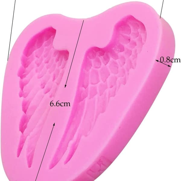 Liten engelvinger silikonform fondantkake