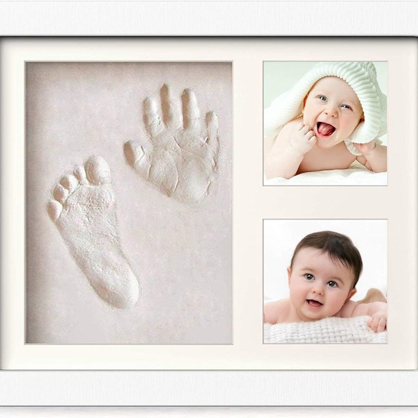 Baby håndavtrykk og fotavtrykk suvenirsett - Baby Print fotoramme KLB