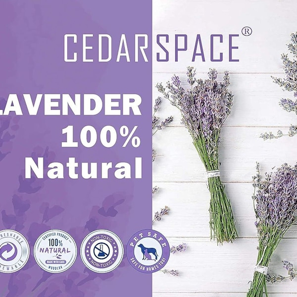 Lavendelposer - 12 pakker med naturlige tørrede blomster