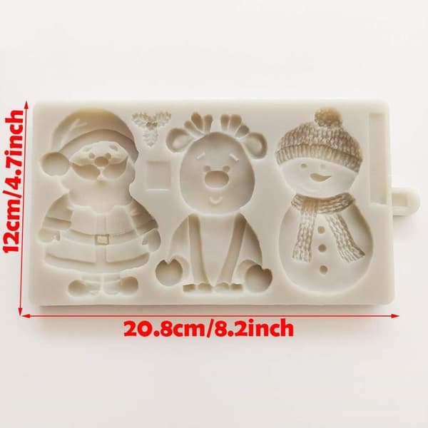 Jule fondantforme, snemand, julemand, rensdyr KLB