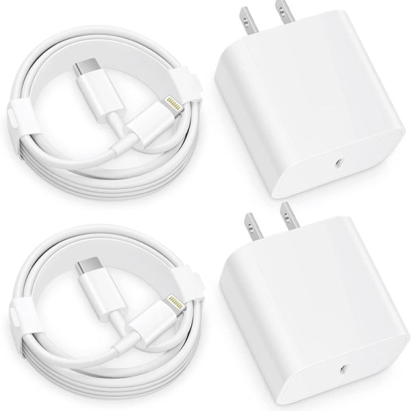 1,8 m USB til Lightning-kabel, hurtigladekabel, USB-veggladere