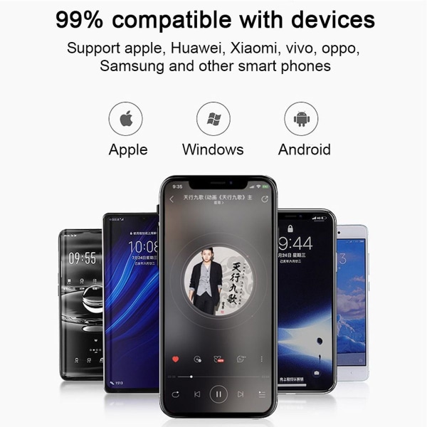 Bluetooth-ørepropper Hodetelefoner True Wireless Ørepropper Svart