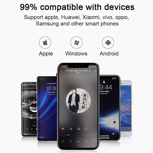 Bluetooth-øretelefoner - Trådløse øretelefoner - Sorte