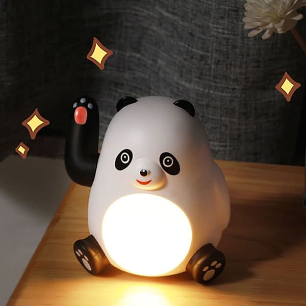 Panda nattlys Energisparende enkel søt LED nattbord KLB
