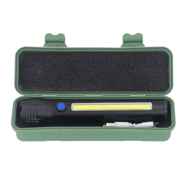 Utendørs LED-lommelykt USB oppladbar COB KLB