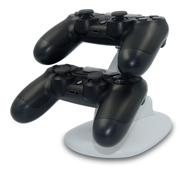 Laddstationsladdare för PS4-kontroller - Dualshock dockningsladdare (vit) KLB