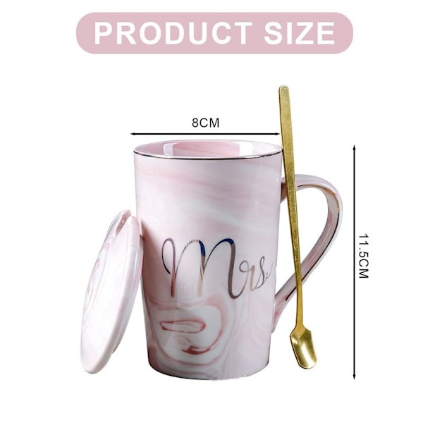 Kaffe kop, dimission gave, med ske og låg,