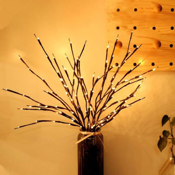 Simulerade grenar LED-färglampa, 6 stycken, trädlampa, pil, batteridriven