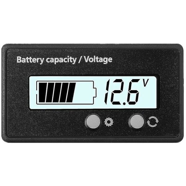 12v24v36v48v60v72v Battery Indicator Battery LCD Voltmeter Electricity Meter Electric Battery Car, 1 Piece, White KLB