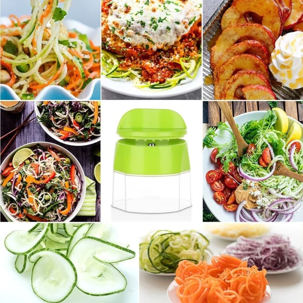 Grønnsaksspaghetti Grønnsaksskjærer Spiralizer Grønnsaksspaghetti 4 i 1 grønnsaksspiralkutter 8*9cm -