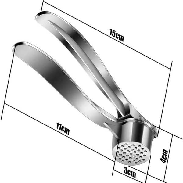 Vitlökspress i zinklegering, hushållsbruk, lätt att rengöra, hållbar KLB
