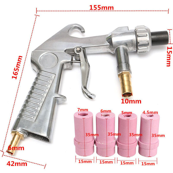 Ilmapuhallusase Ilmapuhallusase Hiekkapuhallusaseet 4.5mm/5mm/6mm/7mm Keraamiset Suutinkärkisarja KLB