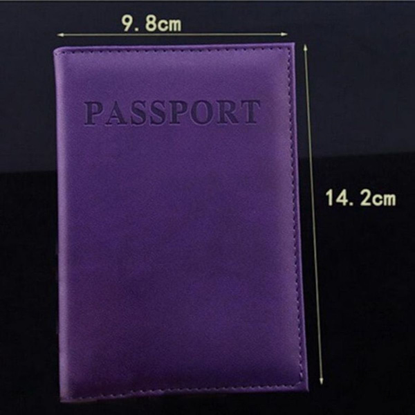 Faux læder pas etui ID-holder (lilla)