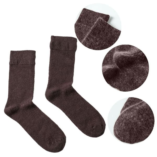 Pairs Men's Wool Socks Thick Warm Socks Soft Wool Hiking Light Gray KLB