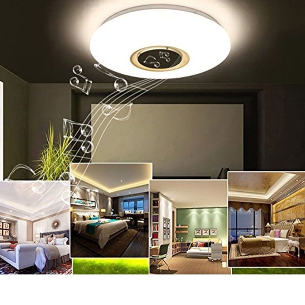 LED RGB loftslampe med Bluetooth højttaler til soveværelse KLB