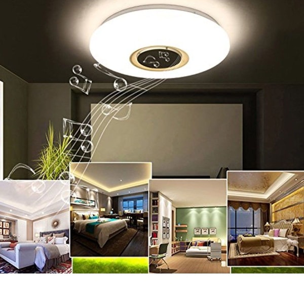 LED RGB taklampe med Bluetooth-høyttaler for soverom KLB