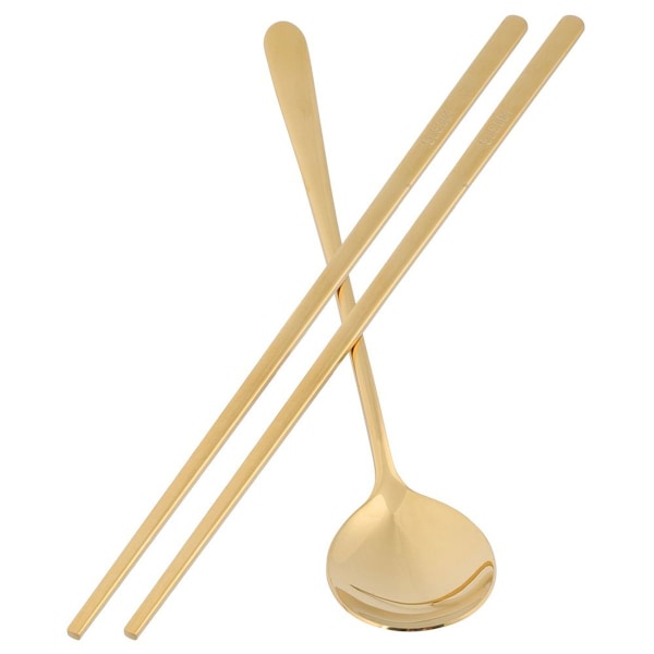 304 Rostfritt Stål Koreansk Stil Sked Ätpinnar Set KLB