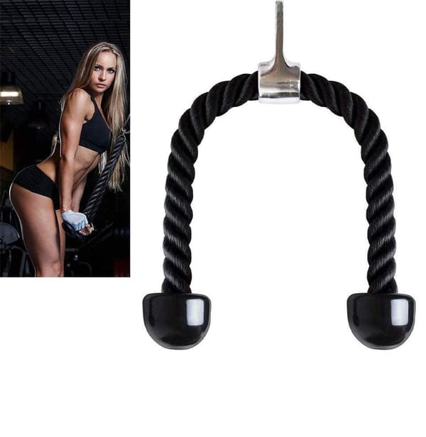Nylon Triceps-tov, snoet reb, triceps-tov til pulldowns med anti-slip