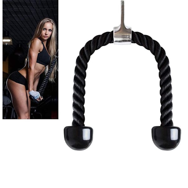 Nylon-tricepsköysi, kierretty köysi triceps-harjoitteluun, liukumaton