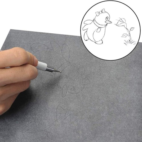 100 ark karbonpapir, A4 grafitpapir overføringspapir, karbonpapir