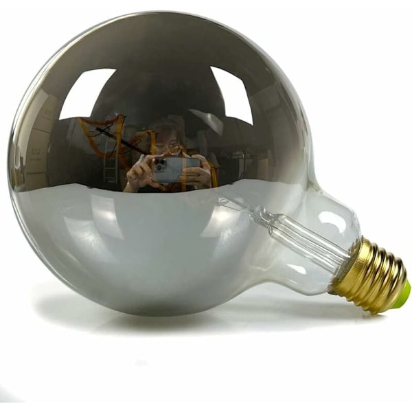 Edison Classic Globe G125 Kaareva LED-hehkulankapolttimo Ruuvikierre E27 220/240 V Himmennettävä, Lasi, Savu, E27 4.00 wattiaW 230.00 volttiaV KLB