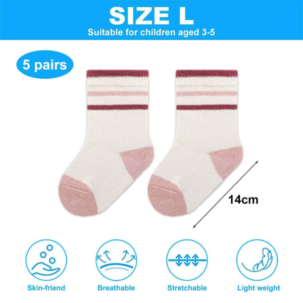 1 Set Barnstrumpor Rosa Cartoon Tryck Kattstrumpor L KLB