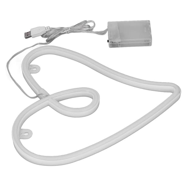 Hjerte Neon Lys Dual Power Supply Retro IP45 Vanntett KLB